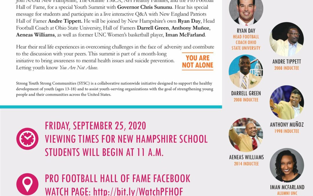 Special Virtual Summit for Middle and High School Youth Taking Place Friday, September 25th